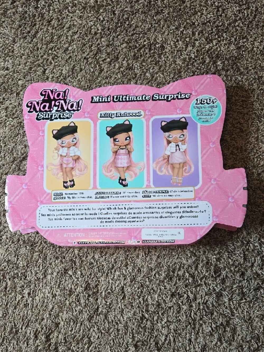 Na! Na! Na! Surprise Mini Ultimate Kitty Katwood Doll Pop Balloons Barbie Doll